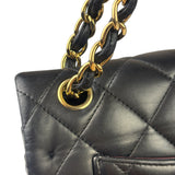Chanel Black Lambskin Double Flap Bag 2017