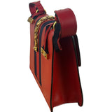 Gucci Red Leather Sylvie Shoulder Bag