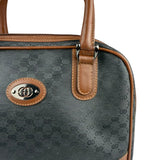Gucci Vintage Micro GG Black/Brown Supreme Satchel Hand Bag