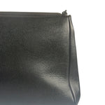 Chanel Black Pebbled Leather Curved Flap 1997