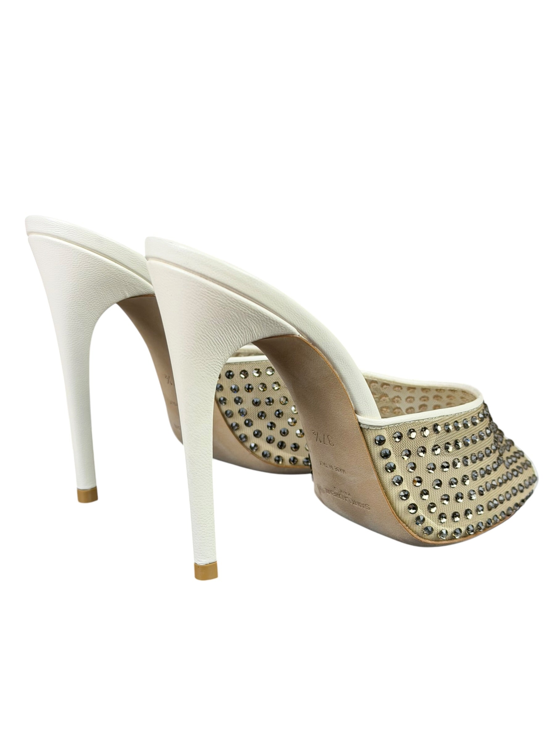 YSL Crystal Blonde Mules 37.5