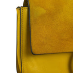 Chloé Suede/Calfskin Yellow Faye Shoulder Bag