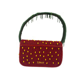 STAUD Strawberry Red Tommy Beaded Bag