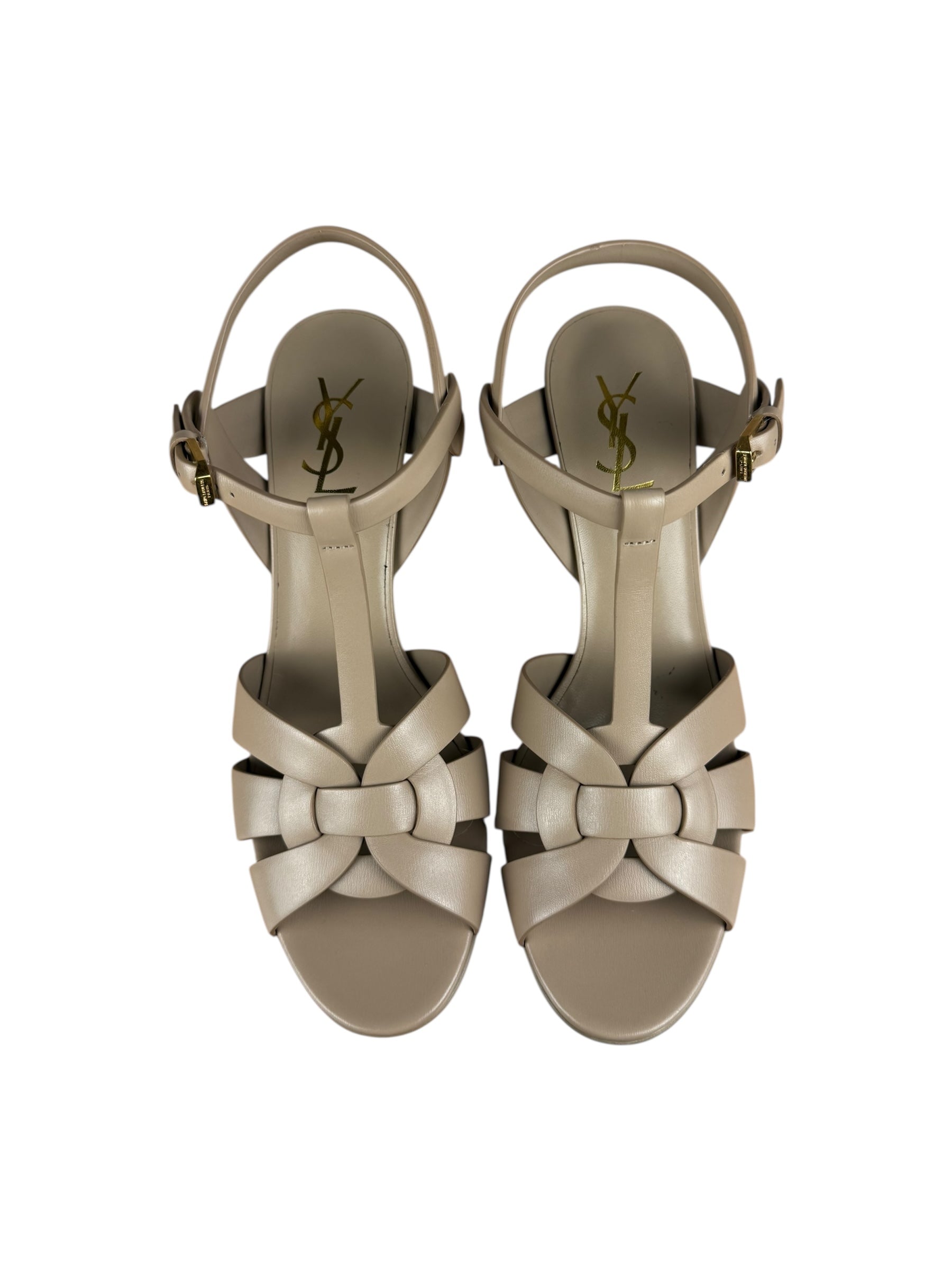 Saint Laurent King Palm Heels Beige
