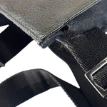 Gucci Black Leather Trim GG Double Pocket Bel Bag