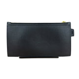 Saint Laurent Black Leather Zip Pouch