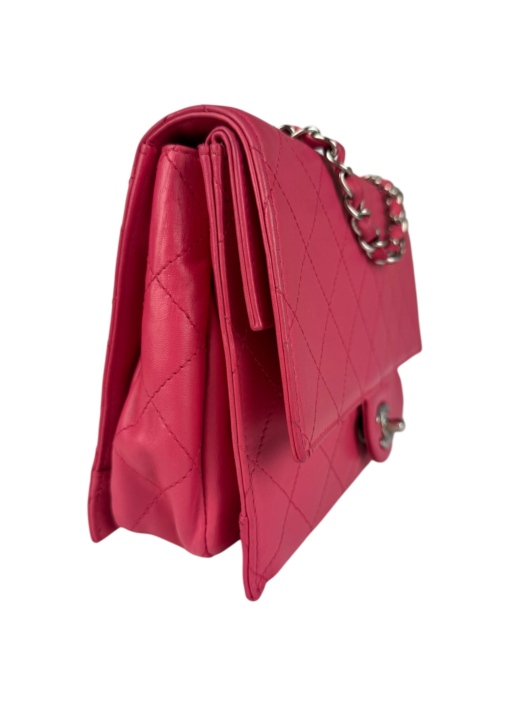 Chanel Pink Quilted Leather Accordion Flap Bag 2014