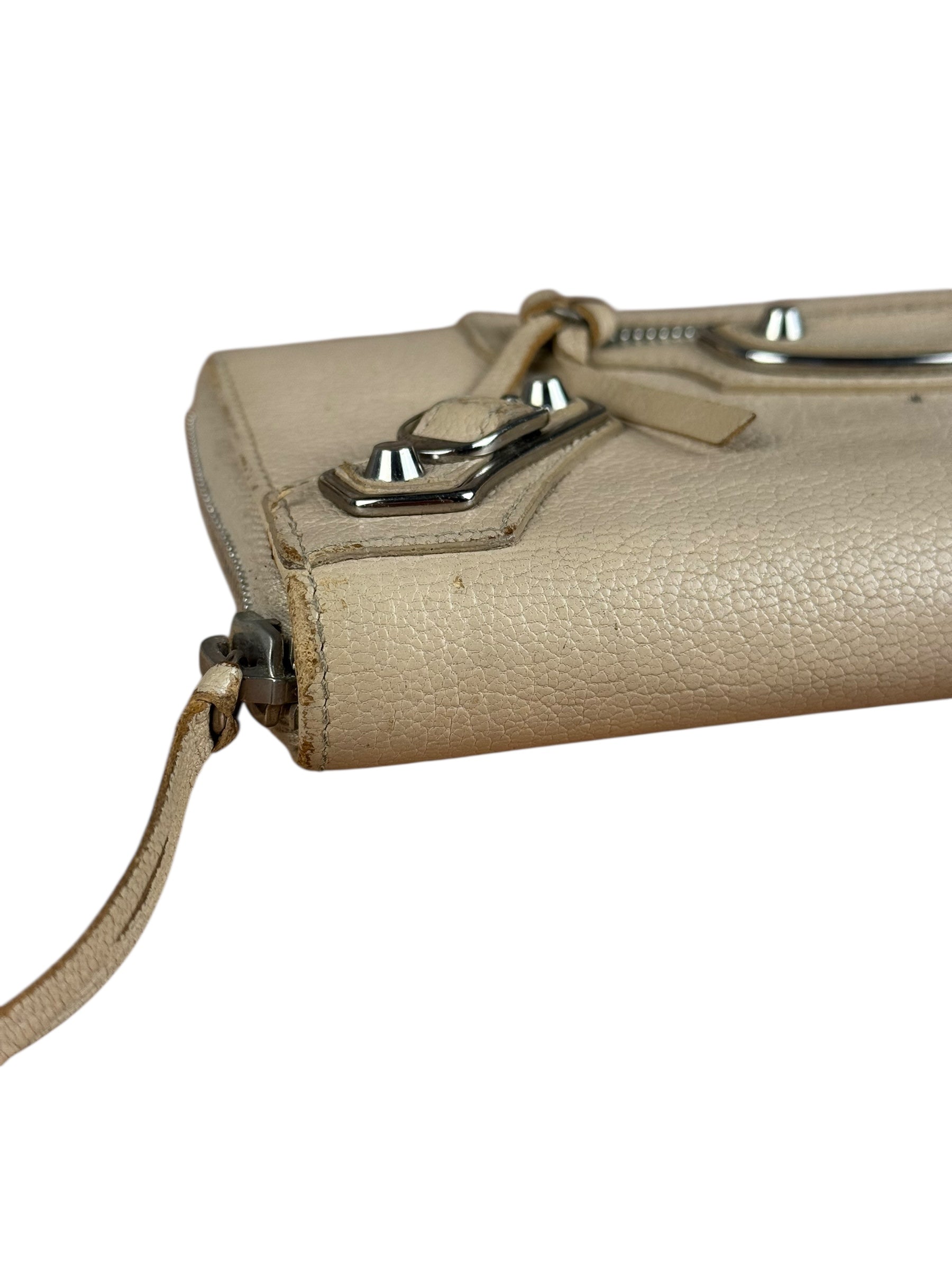 Balenciaga Beige Moto Zippy Wallet