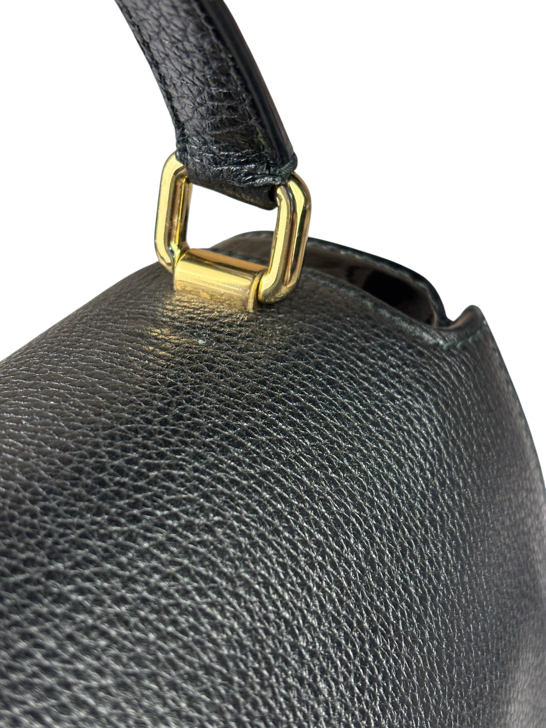 Dolce & Gabbana Black Patent Leather Borsa A Mano Two-Way Bag