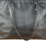 Coach Black Leather City Zip Tote Bag