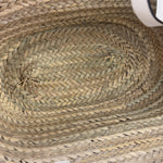 Versace Leather Trim Basket Bag