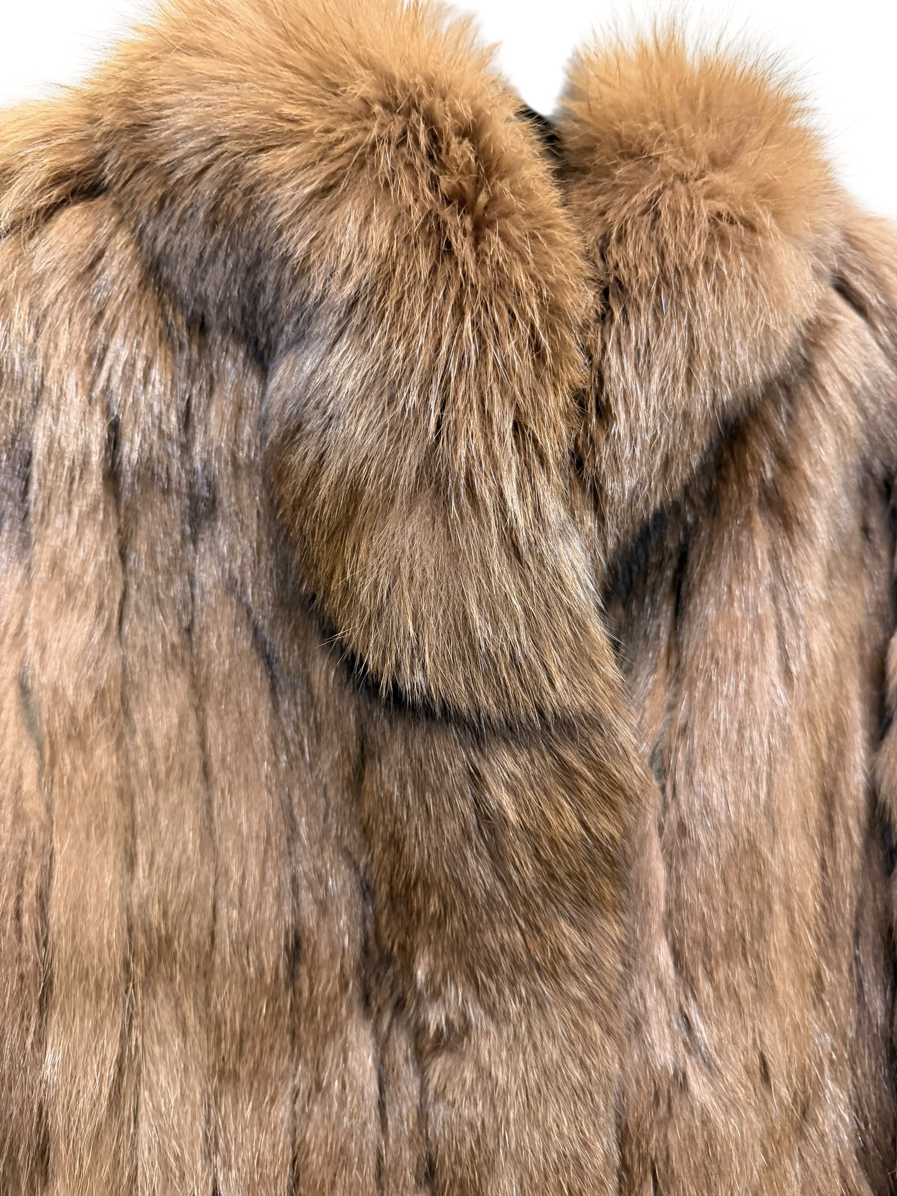 Malvoisie Vintage Brown Fur Coat