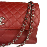 Chanel Red Qulited Leather Flap Shoulder Bag 2011
