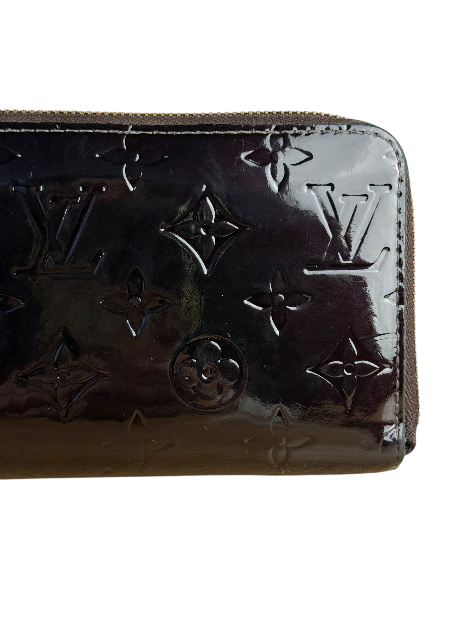 Louis Vuitton Monogram Vernis Amarante Long Zippy Wallet