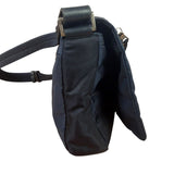 Prada Navy Nylon Tessuto Flap Crossbody