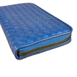 Bottega Veneta Intrecciato Long Wallet Blue