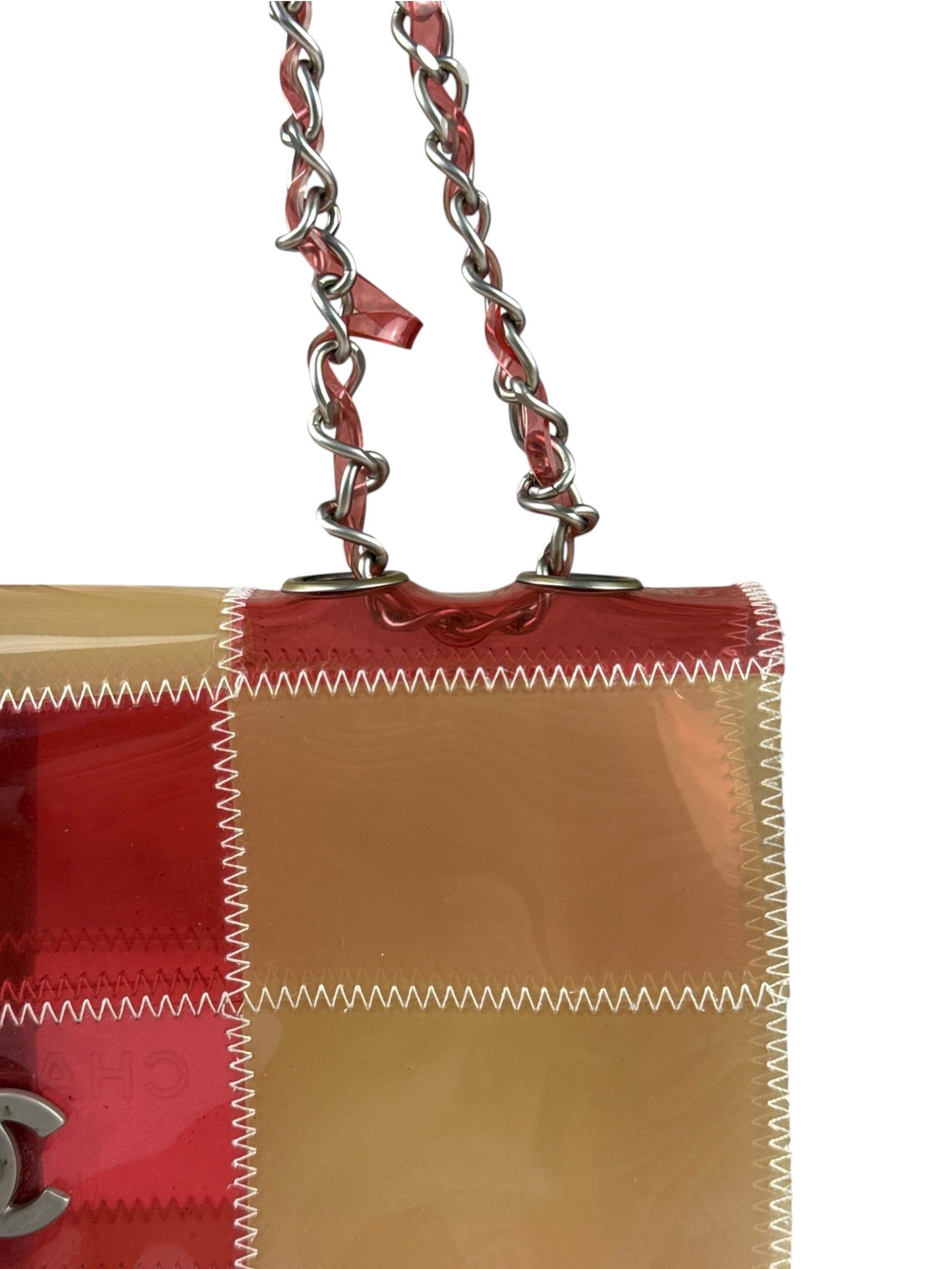 Chanel Pink/Beige PVC Patchwork Flap Bag 1997