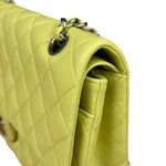 Chanel Yellow Neon Quilted Leather Classic Double Flap Bag 2010