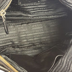 Prada Black Tessuto Nylon/Nappa Leather Waves Two-Way Bag