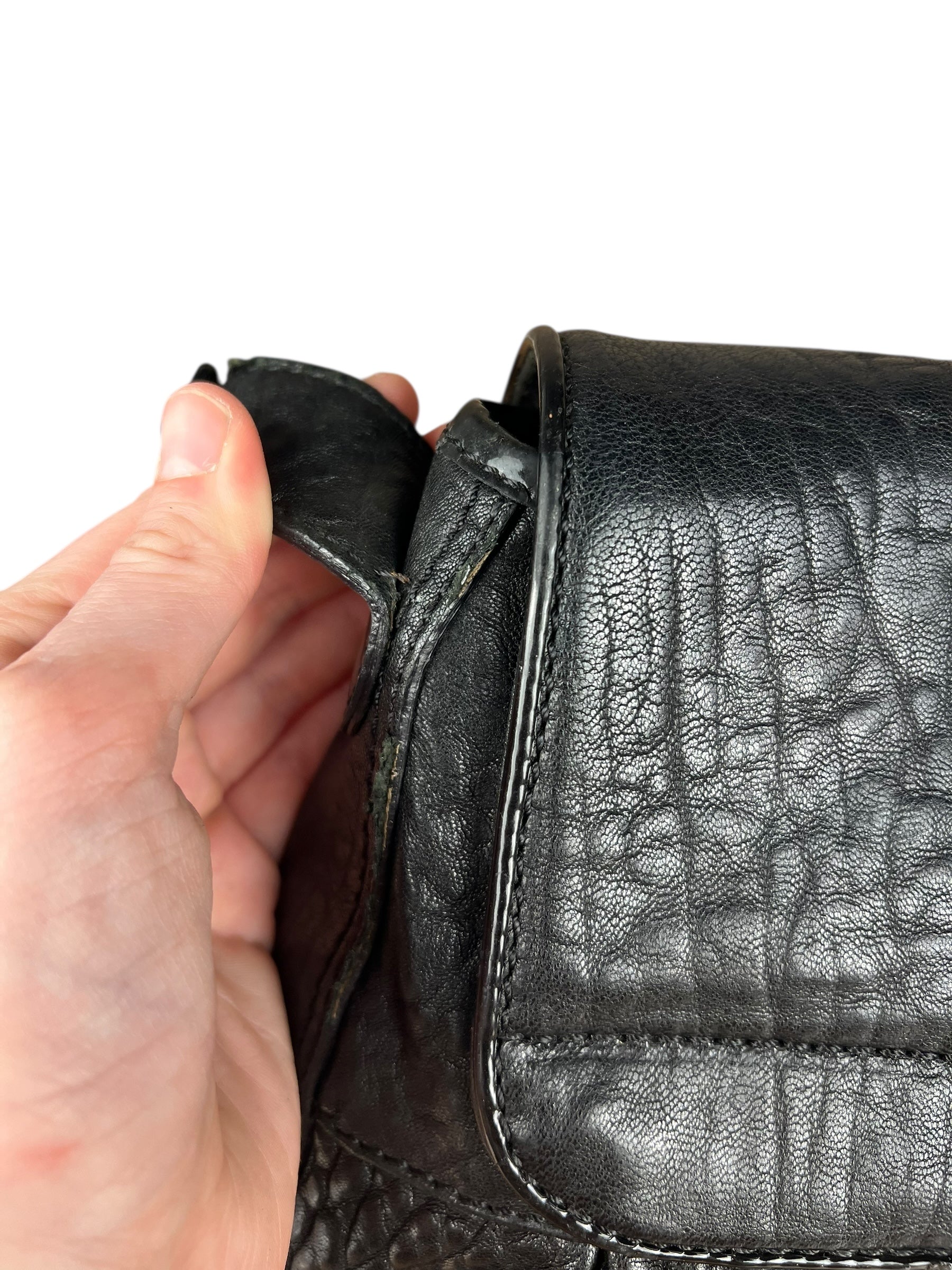 Fendi B Biz Black Leather Shoulder Bag