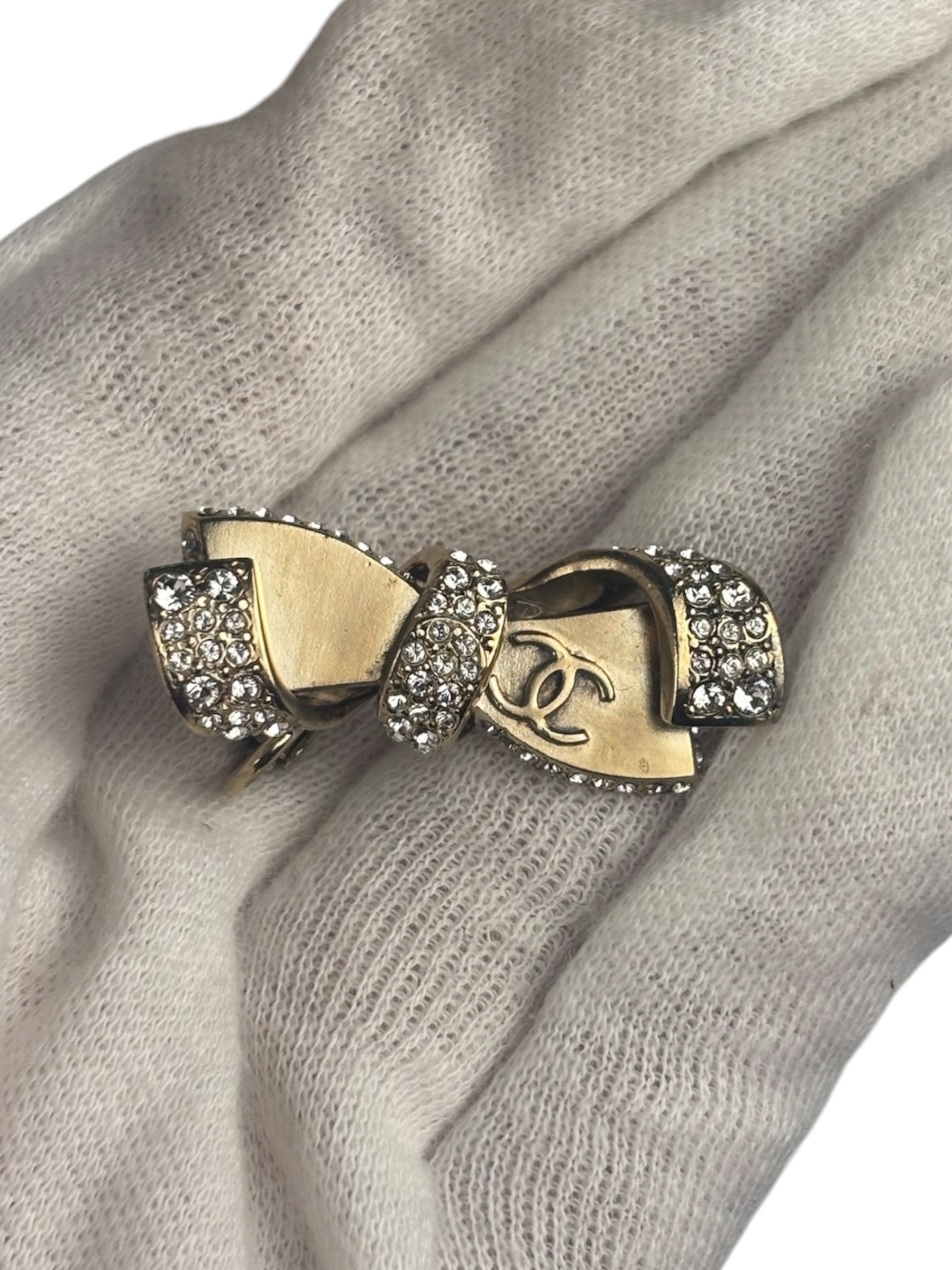 Chanel Gold Bow Clip-On Earrings