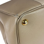 Prada Beige Saffiano Leather Galleria Large Shoulder Bag