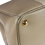 Prada Beige Saffiano Leather Galleria Large Shoulder Bag