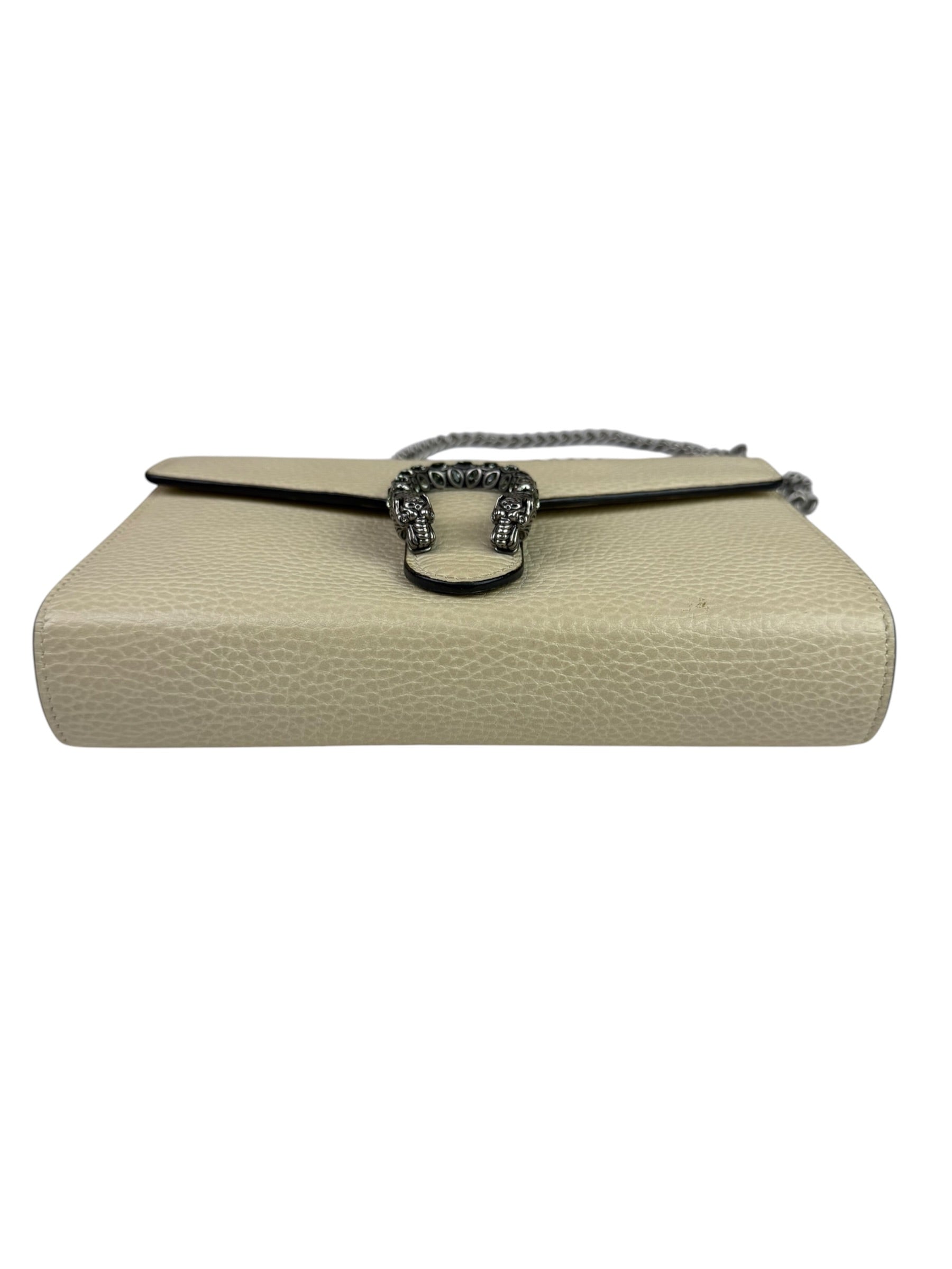 Gucci Beige Leather Dionysus Wallet On Chain