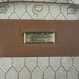 Christian Dior Vintage Beige Honeycomb Boston Bag