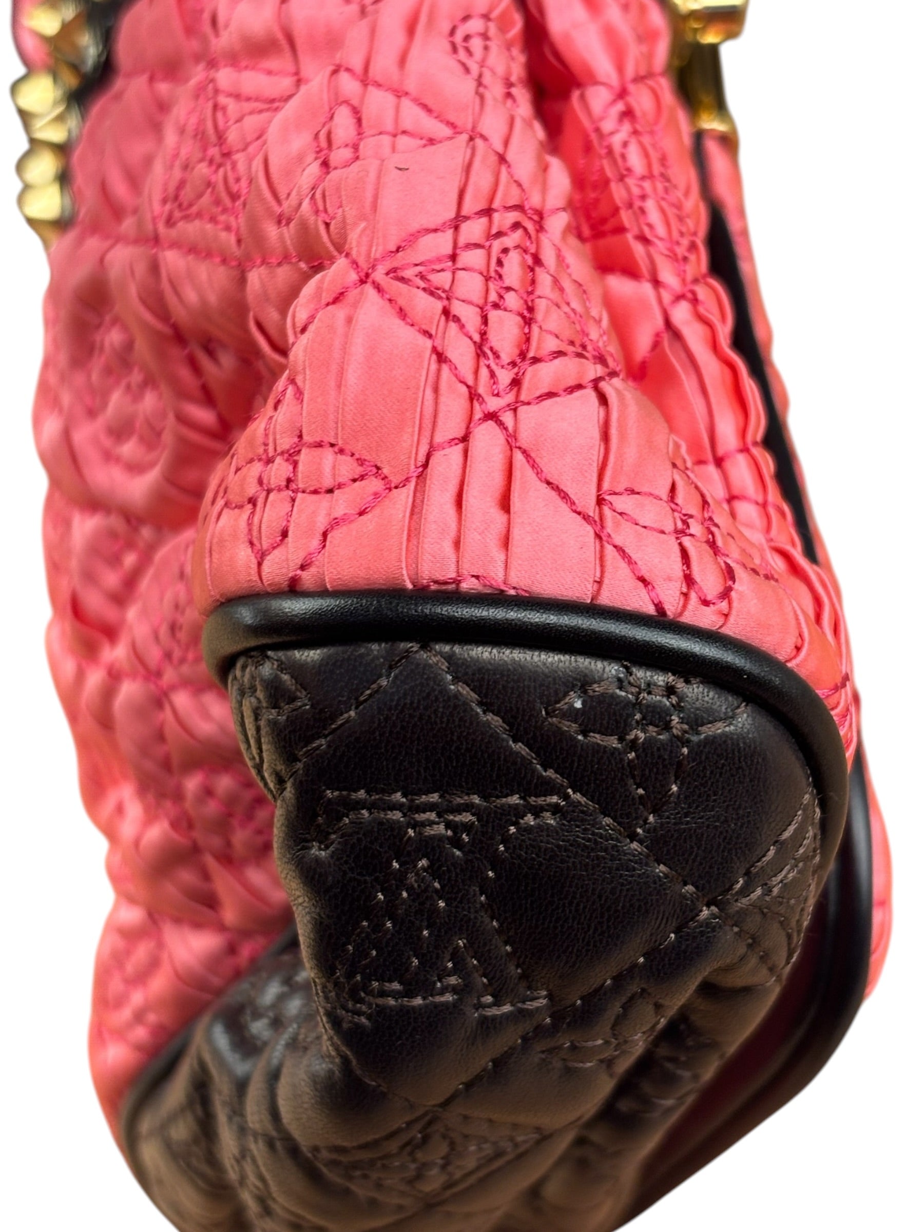Louis Vuitton Limited Edition Bunny Pink Leather Monogram Coquette Clutch