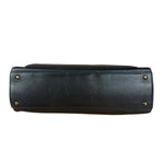 Chanel Black Leather Front Pocket Chain Tote 1998