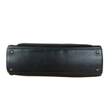 Chanel Black Leather Front Pocket Chain Tote 1998