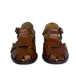 Hereu Brown Leather Pesca Fisherman Sandals