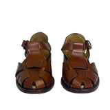 Hereu Brown Leather Pesca Fisherman Sandals