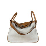 Hermes Toile Swift Canvas/Leather Lindy 30 Beige/Brown 2007