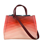 Fendi 2Jours Red Geometric Medium Tote