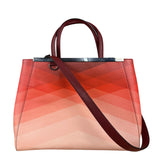 Fendi 2Jours Red Geometric Medium Tote