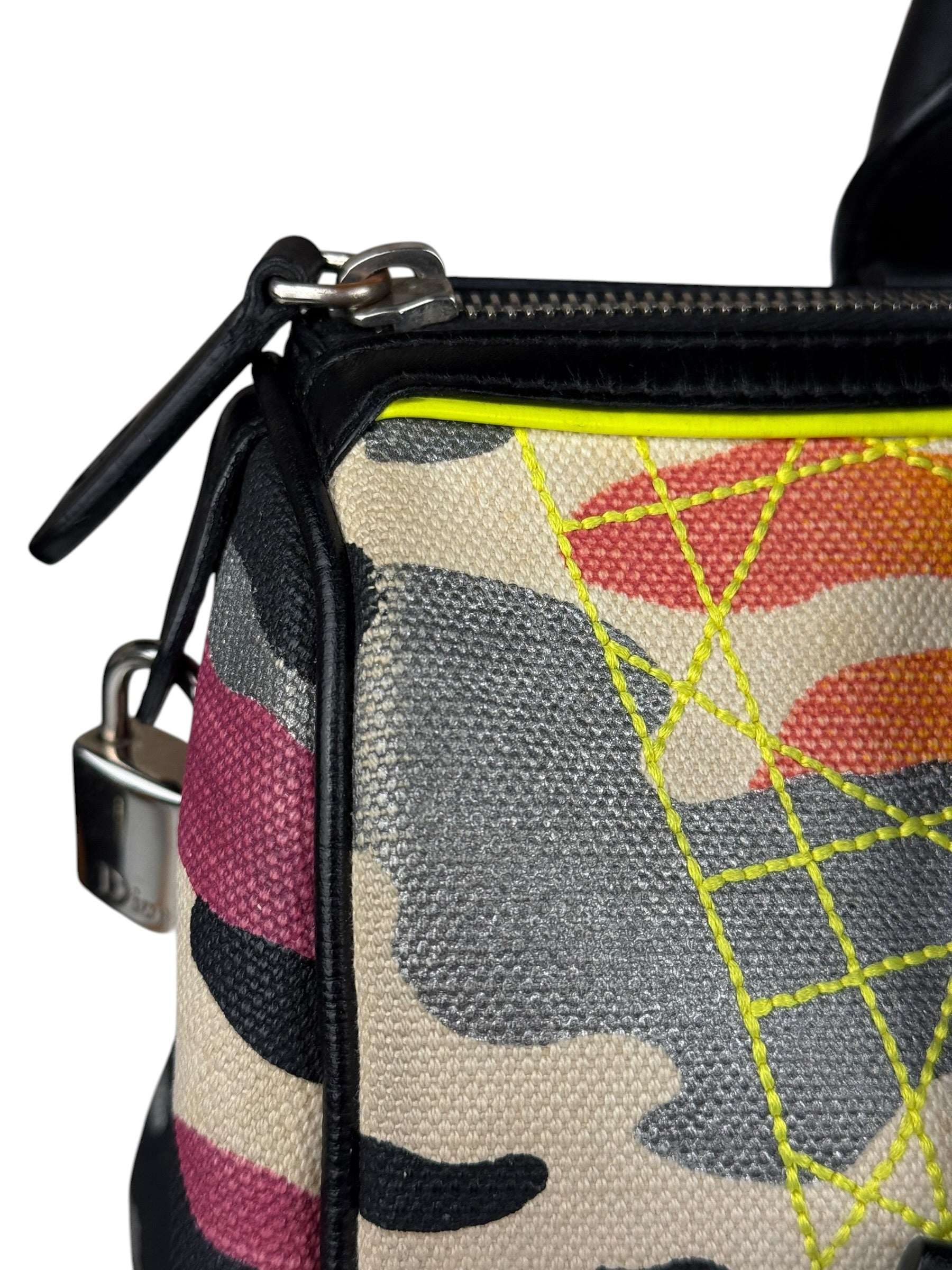 Christian Dior x Anselm Reyle Camouflage Boston Bag