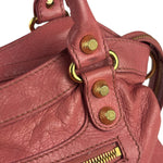 Balenciaga Pink Lambskin Velo Moto Two-Way Bag