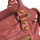 Balenciaga Pink Lambskin Velo Moto Two-Way Bag