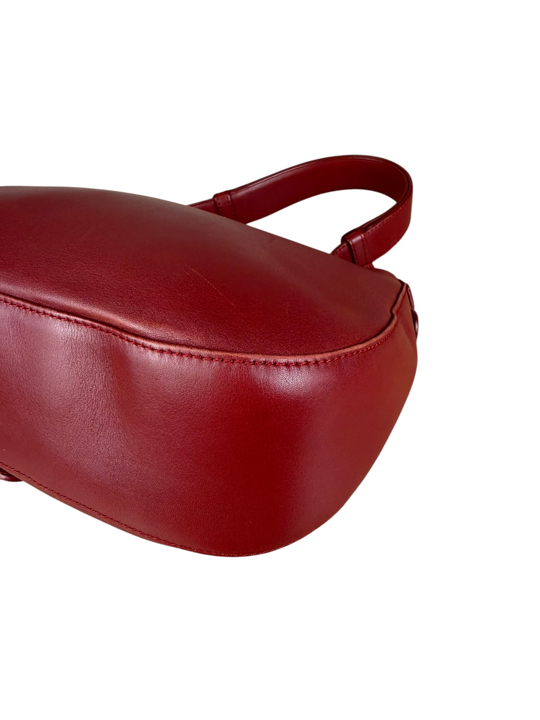 Loewe Vintage Red Leather Shoulder Bag