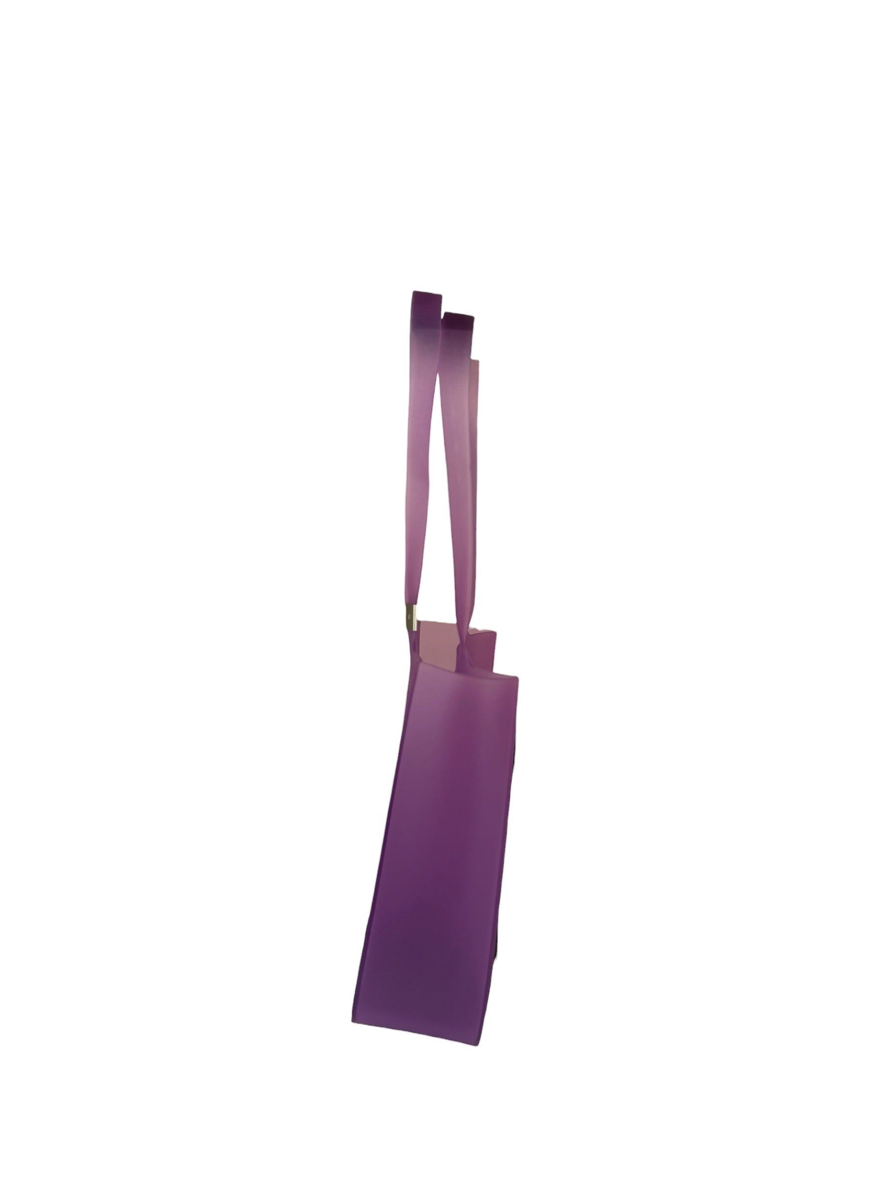 Chanel Vinatge Purple Jelly Rubber Tote Bag