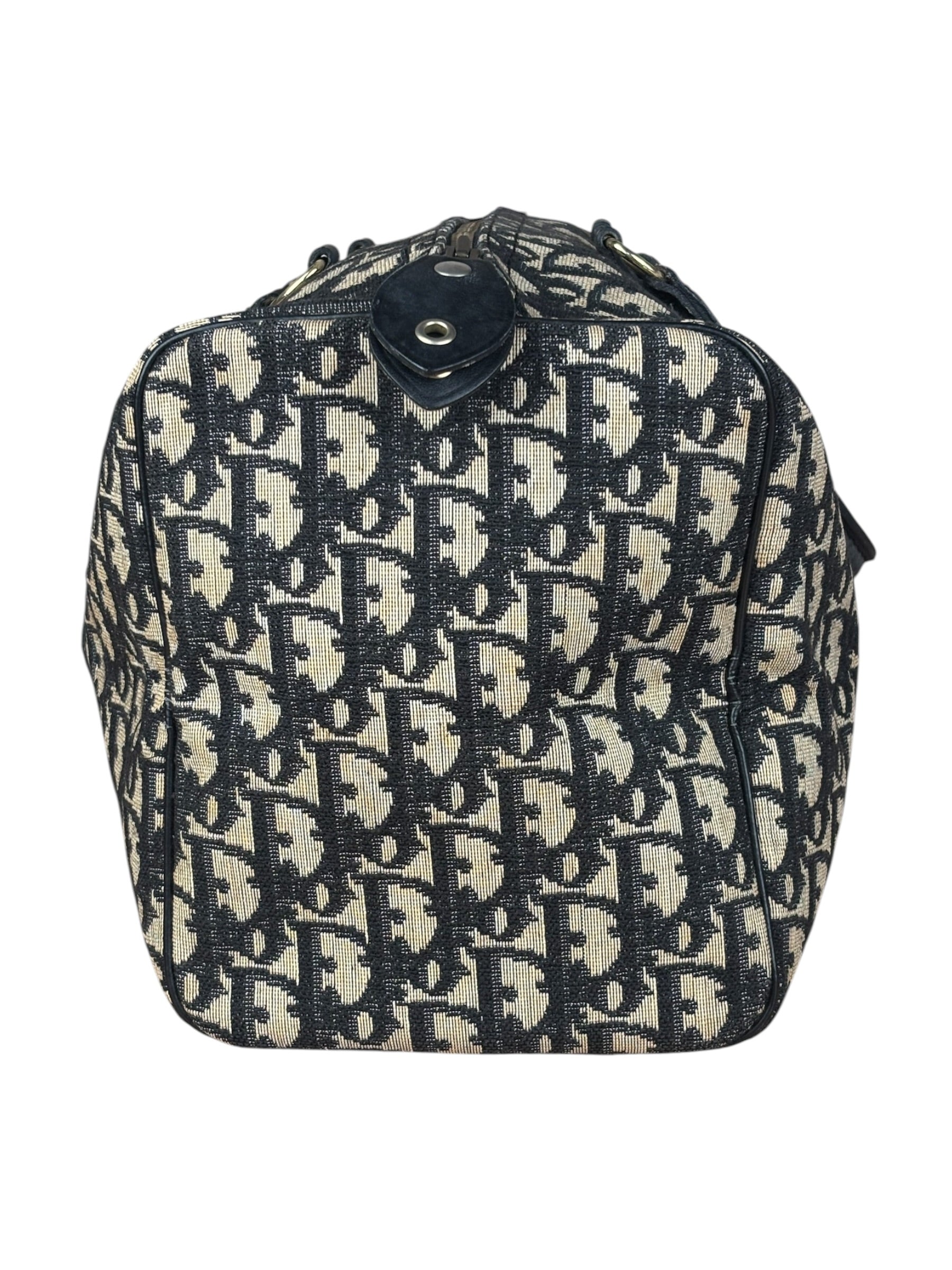 Christian Dior Vintage Navy Trotter Boston Bag