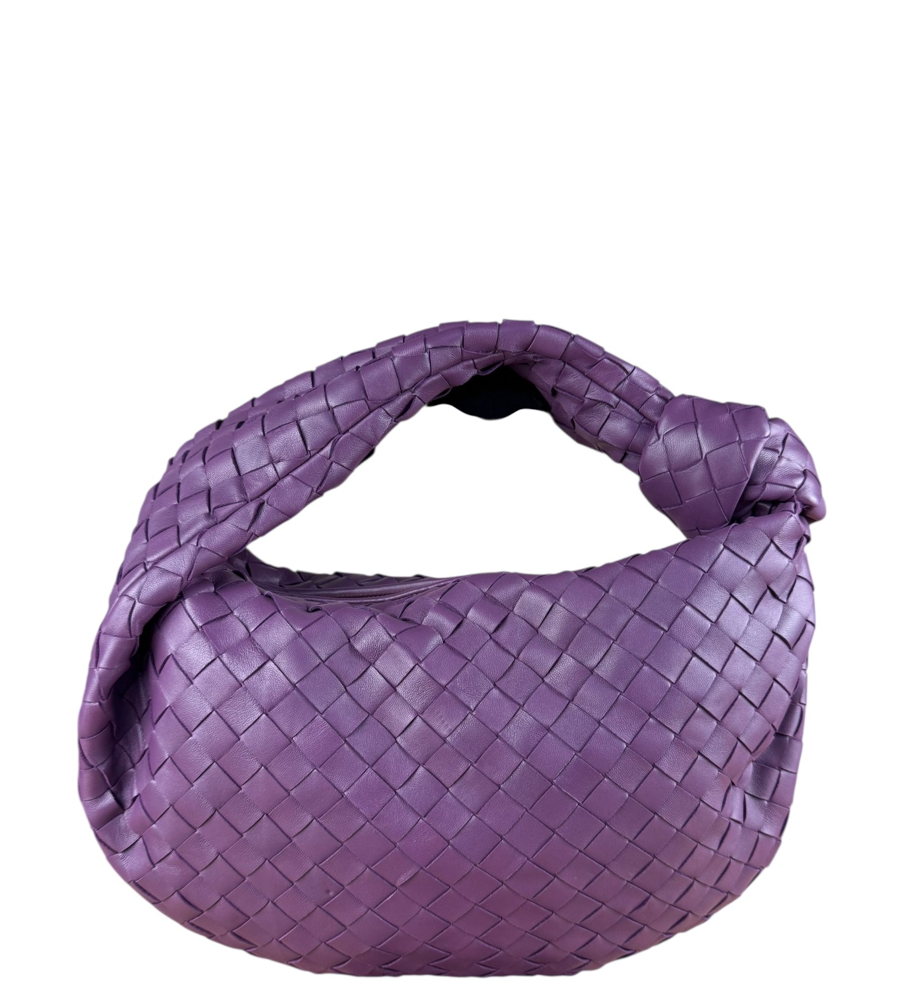 Bottega Veneta Purple Nappa Intrecciato Leather Jodie Hobo