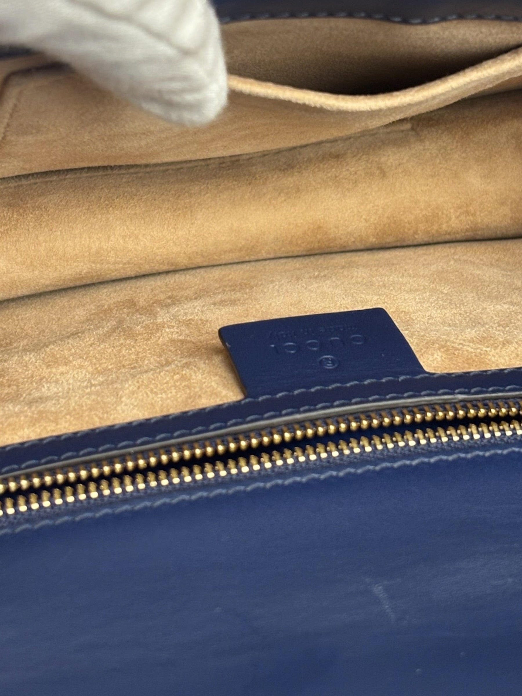 Gucci Navy Blue Sylvie Leather Crossbody Bag