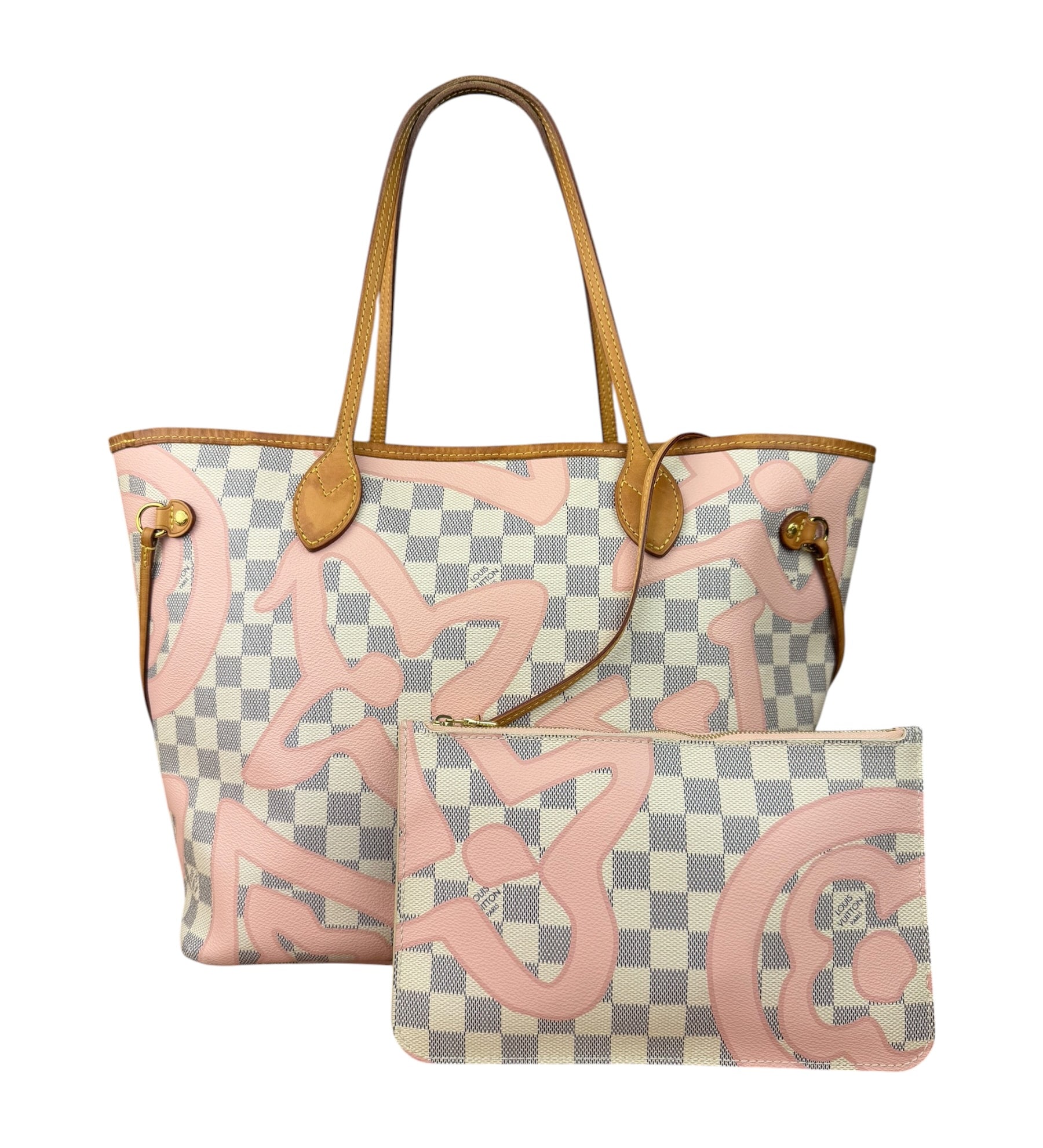 Louis Vuitton Limited Edition Pink Damier Azur Tahitienne Neverfull GM