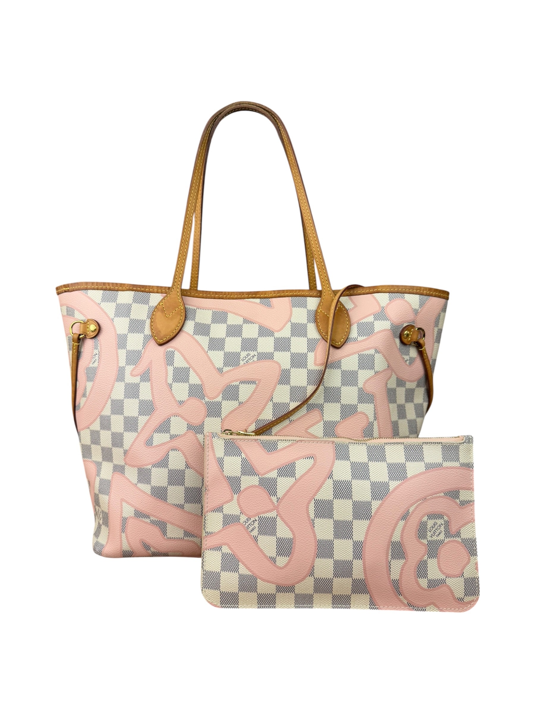 Louis Vuitton Limited Edition Pink Damier Azur Tahitienne Neverfull GM