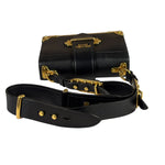 Prada Black Saffiano Leather Cahier Shoulder Bag