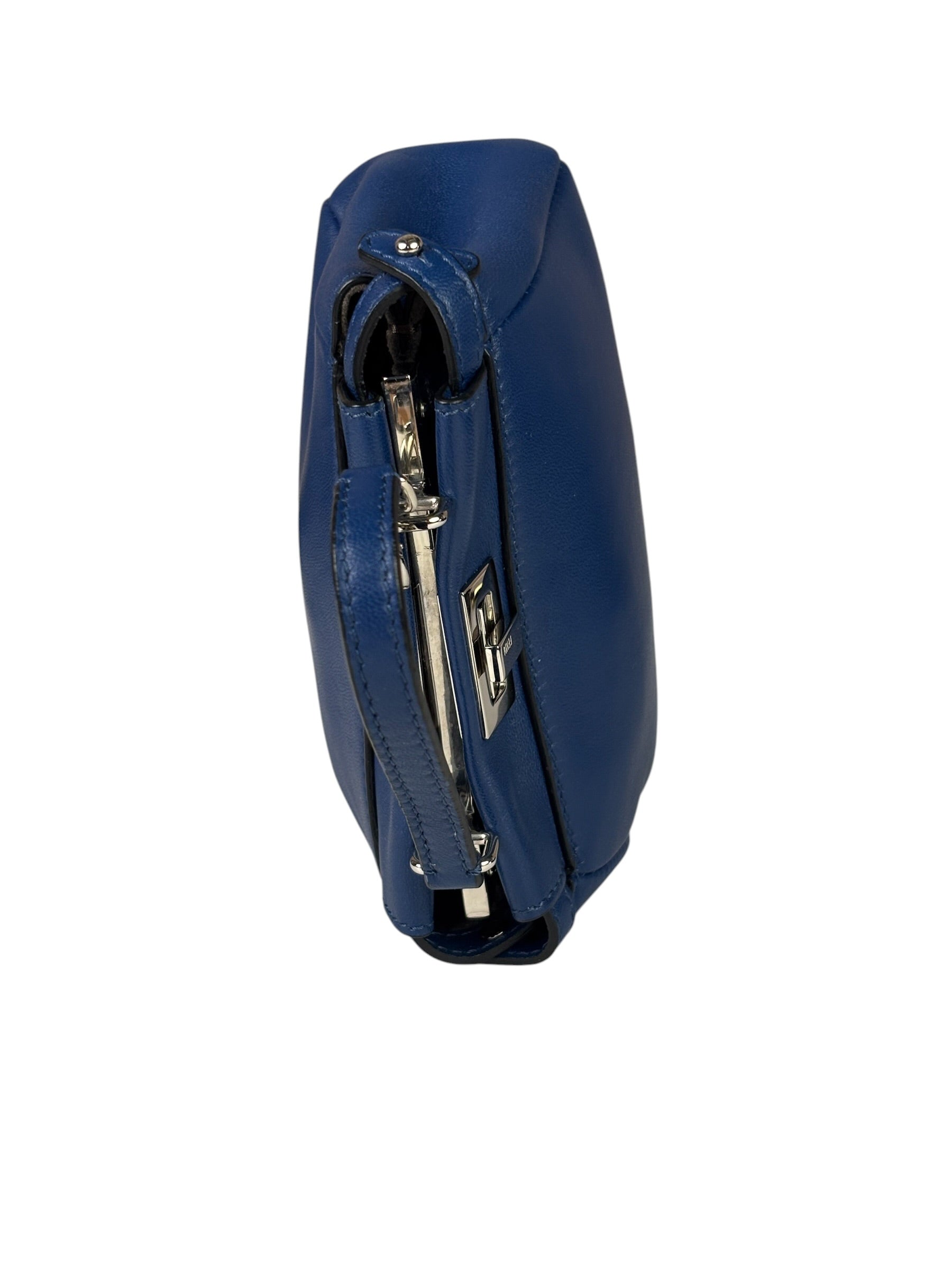 Fendi Navy Leather Peekaboo Micro Two-Way Bag