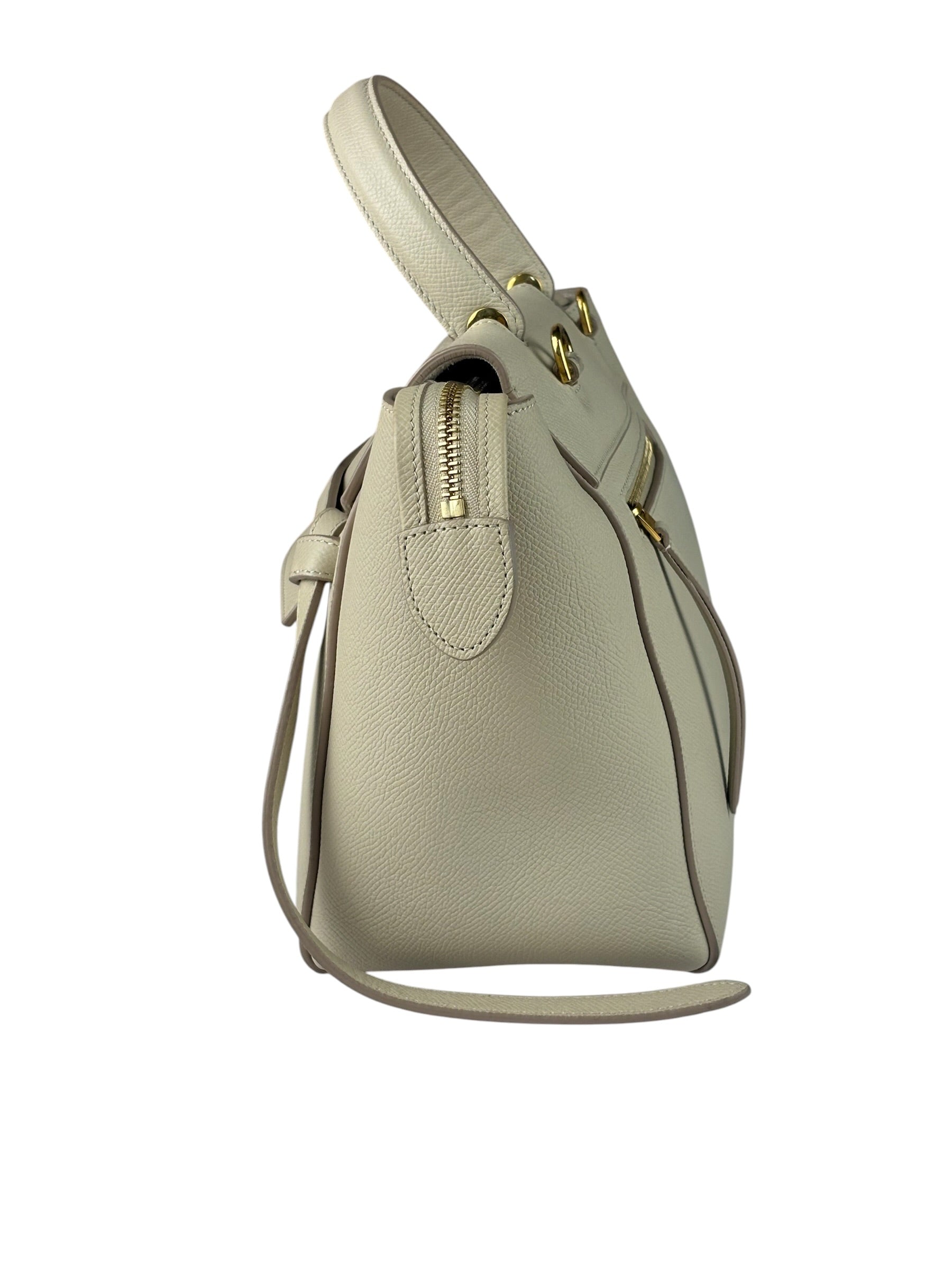 Celine Cream Calfskin Belt Nano Two-Way Bag